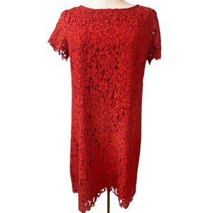 2/$25 ZARA Medium Red / Orange Lace Mini Dress